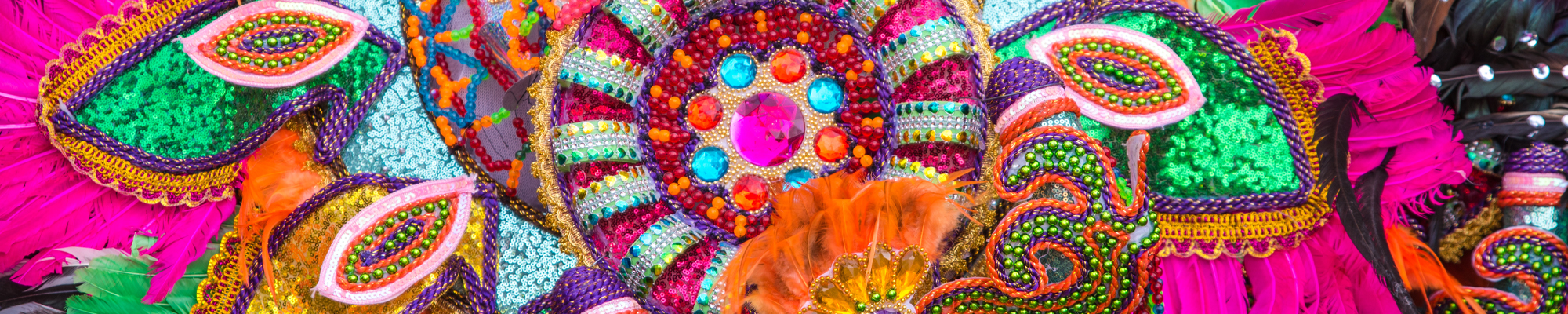 Colorful smiling mask of Masskara Festival, Bacolod City, Philippines
