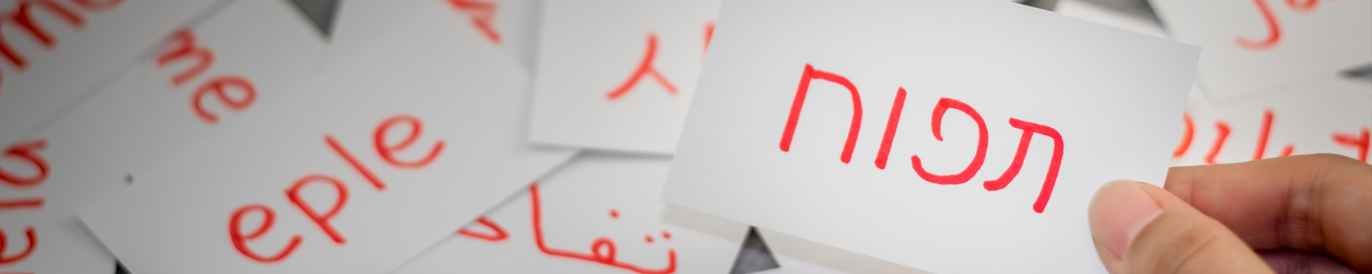 learning Hebrew - flash cards